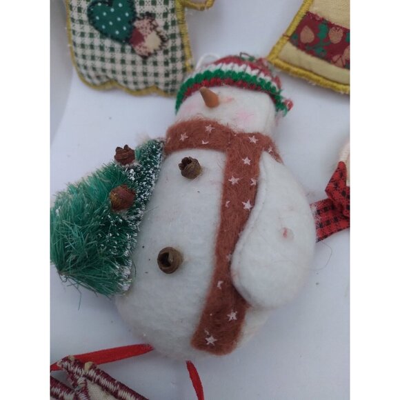 Vtg. Set 22 Fabric Christmas Ornaments -For Advent For Christmas Tree Etc READ - Picture 8 of 10